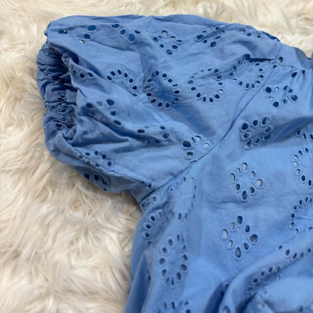 Donna Morgan Button Down Eyelet Shirt Dress - Picture 6 of 16